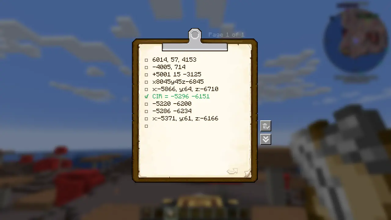 Coordinates in Clipboard