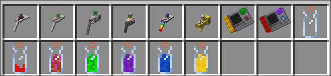 Screenshot of all items currently in the mod