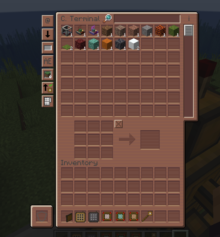 Crafting Terminal New GUI