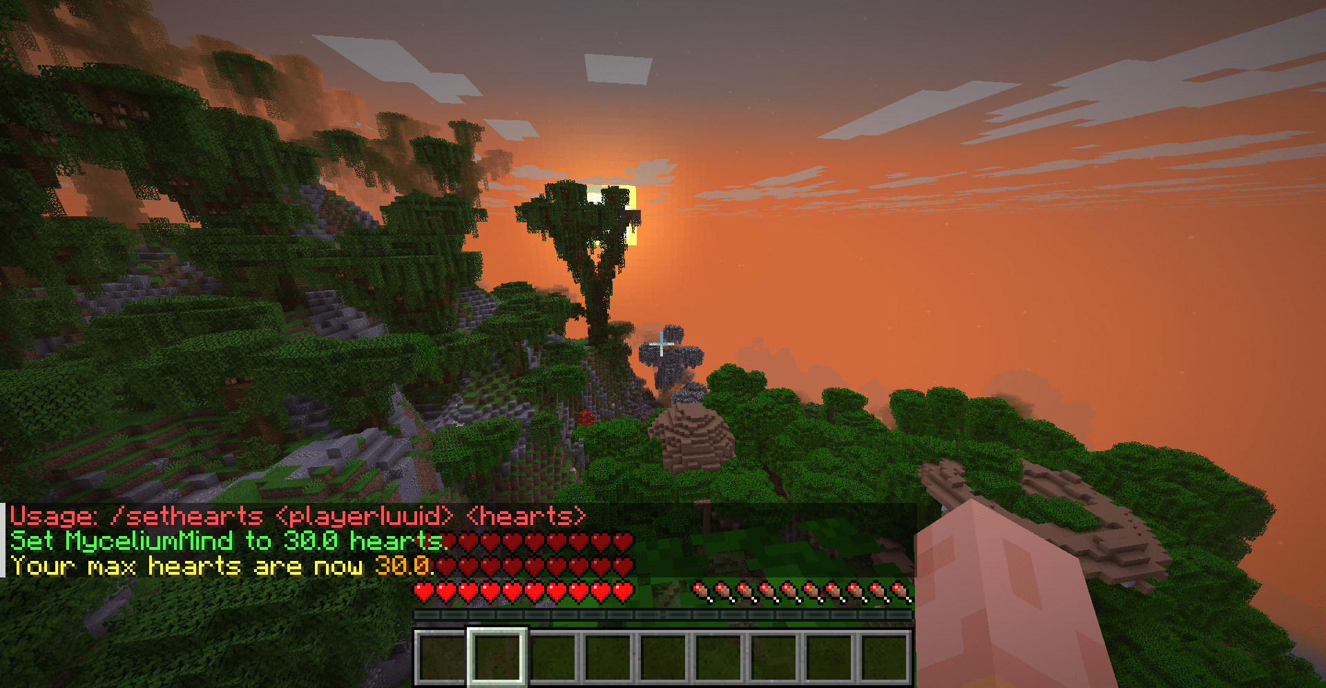 展示了将用户最大生命值提高到原版 10 个心脏以上的能力,这非常适合硬核服务器