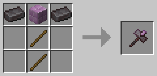 the hammer's crafting recipe