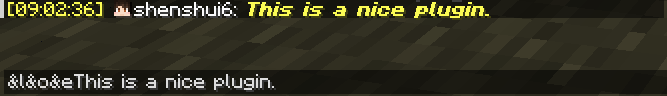 You can write colorful text in the chat