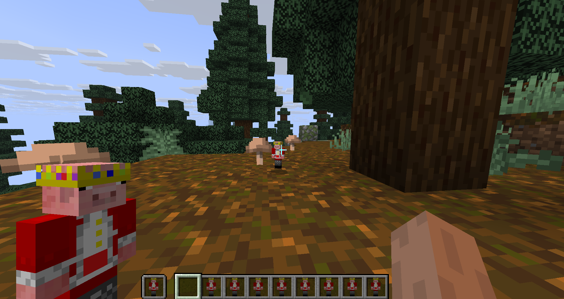 someone holding a techno totem