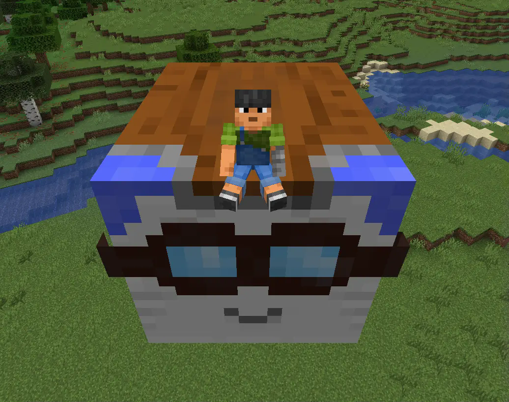 Happy Ghast being ridden