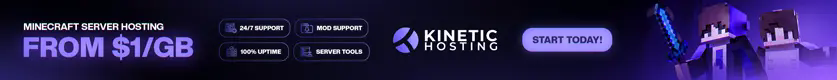 Kinetic Hosting Banner. Get 25% off your first month by clicking the banner