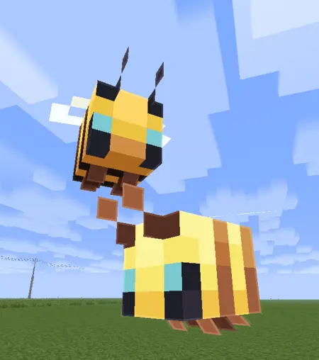 adult and baby bee