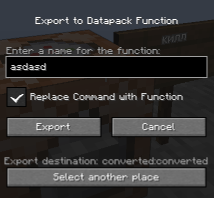 export screen showcase