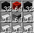 Row:1Coal Block | Redstione Block | Coal Block  , Row:2 Iron Ingot | Furnace | Iron Ingot , Row3: Iron Ingot | Iron Ingot | Iron Ingot