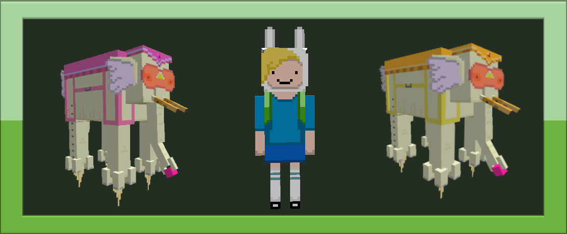 Happy Ghast is Ancient Psychic Tandem War Elephant + New Fionna Villager Variant
