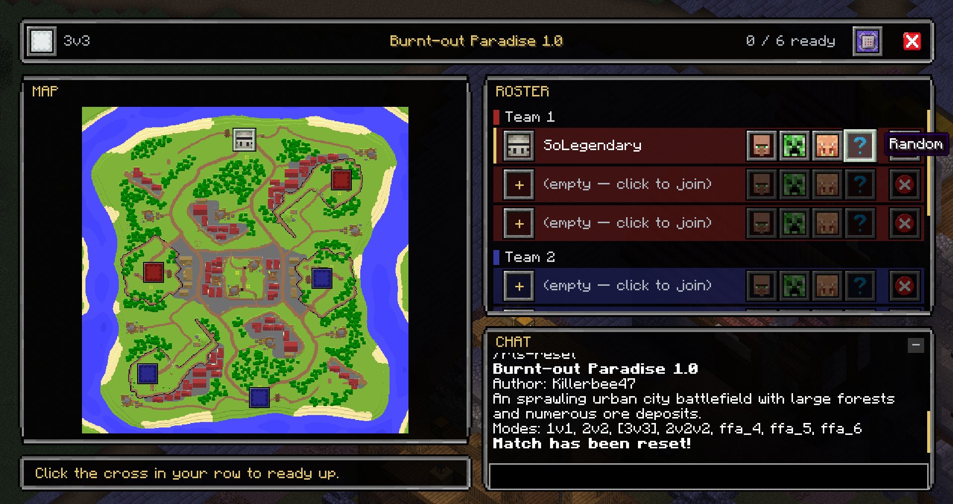 new start match menu