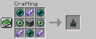 The crafting recipe for a waystone
