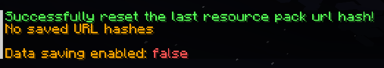 Resetting Hashes List