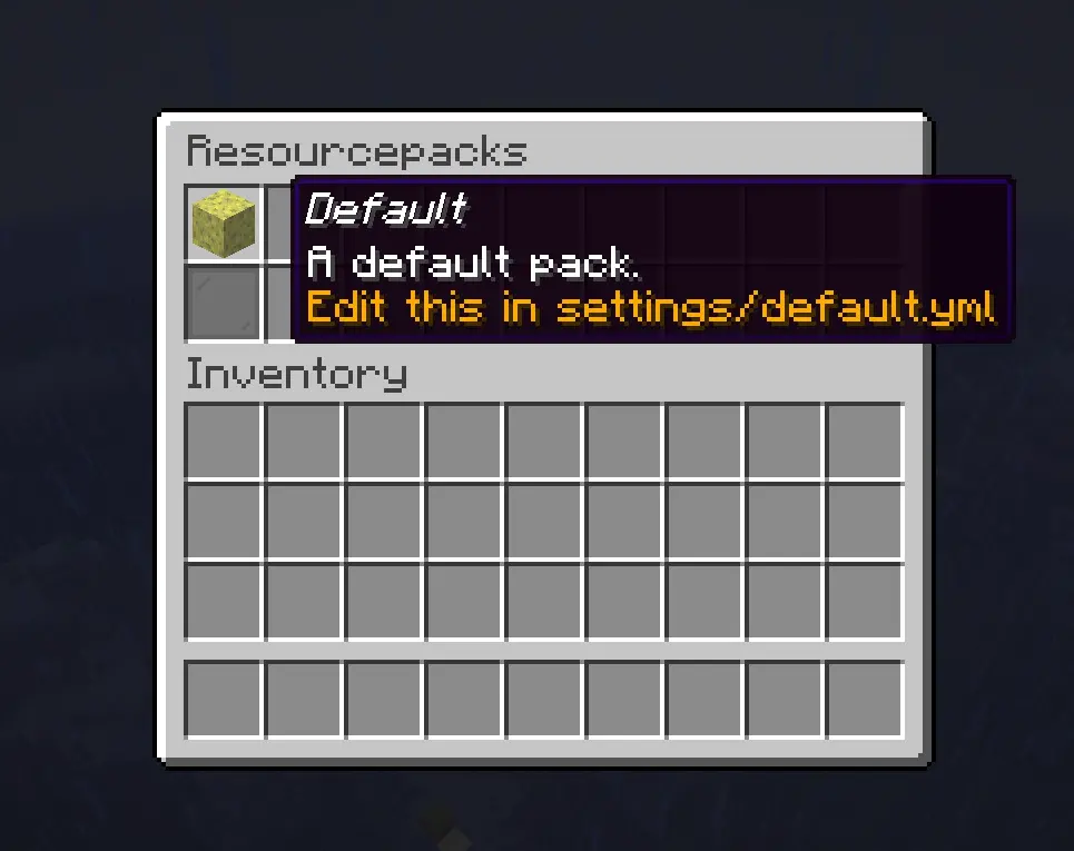 The default UI of Simple Resourcepack