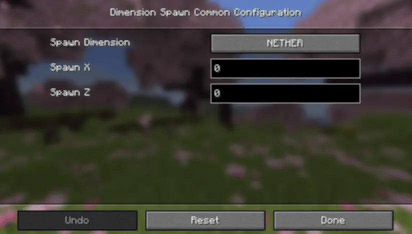 Config Menu