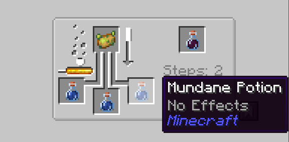 nausea potion crafting recipe: poisonous potato in mundane potion