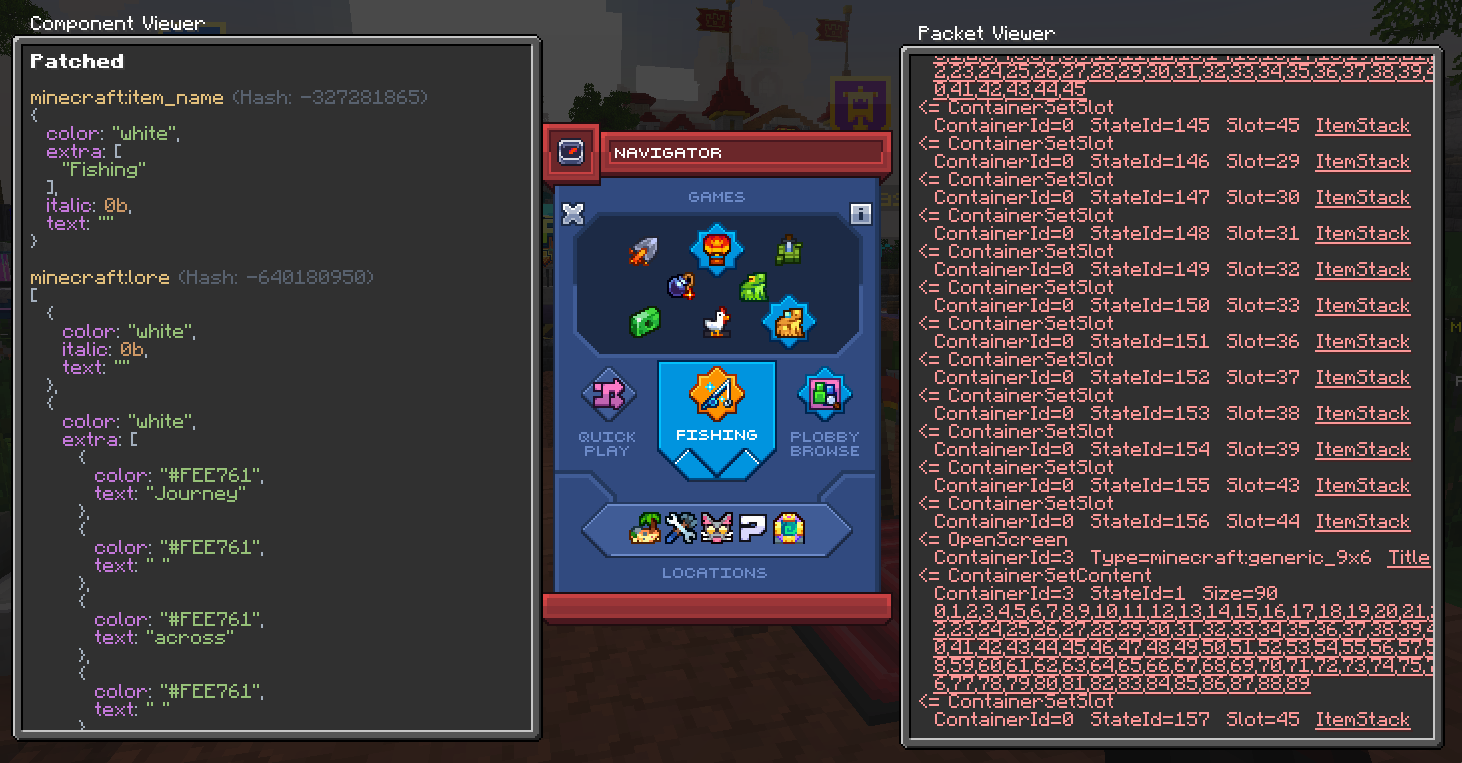 Item Component and Inventory Packet viewers