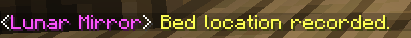 lunar mirror message when player sleeps in bed