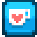 a pixelart redition of the Ko-Fi logo