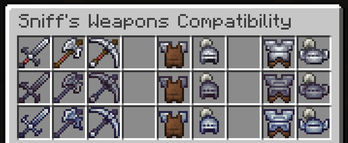 Sniff's Weapons Compatibility