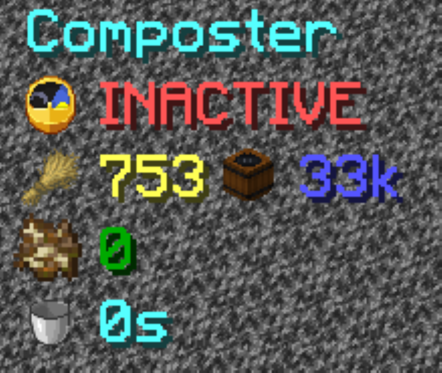 A picture of the Composter Compact Display GUI element.
