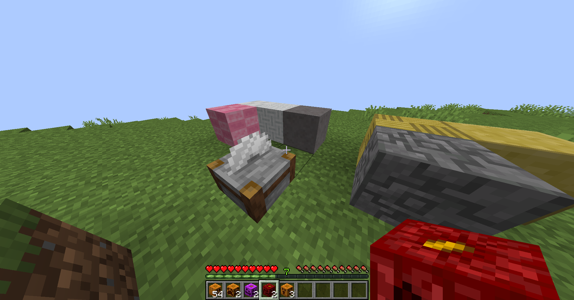 Screenshot of custom blocks