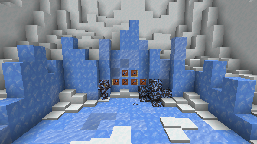 Build presenting all the Frozen Netherite Items