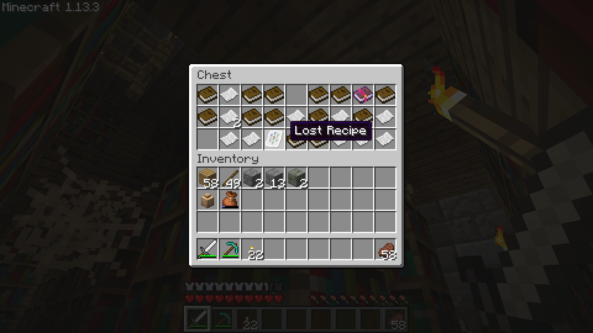 Player finds a Lost Recipe inside a Stronghold Library.