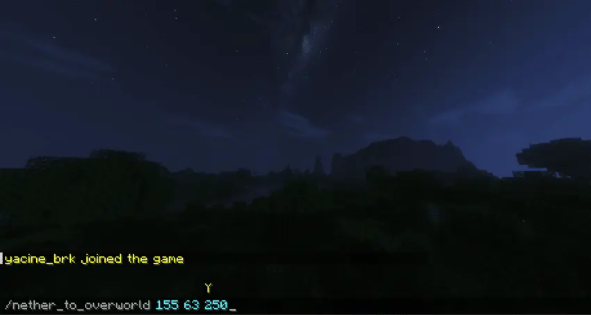 nether to overworld pic