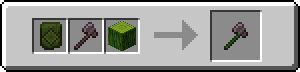 Smithing Table with Slots filled with a Mystical Upgrade Template, a Netherite Axe, and a Mystical Log