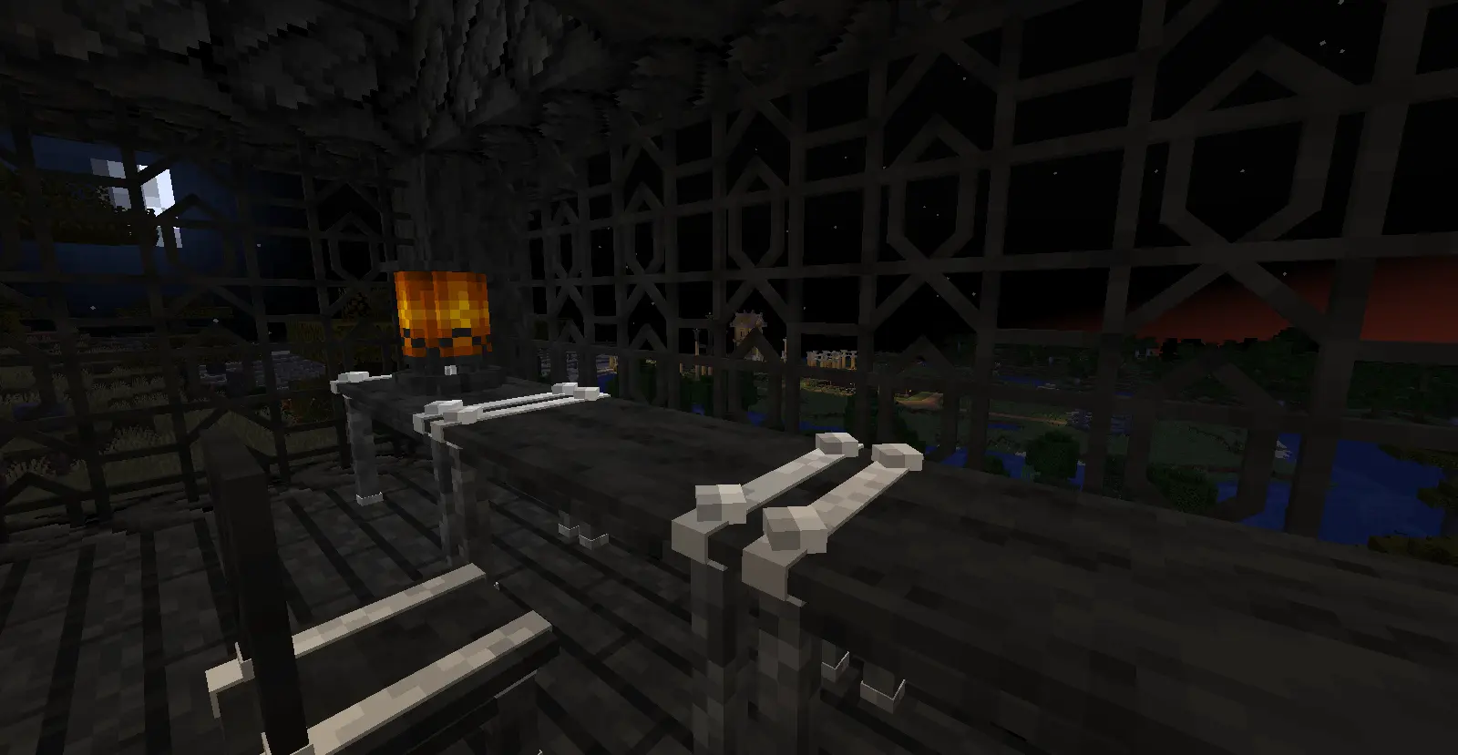 House that is made of custom blocks.