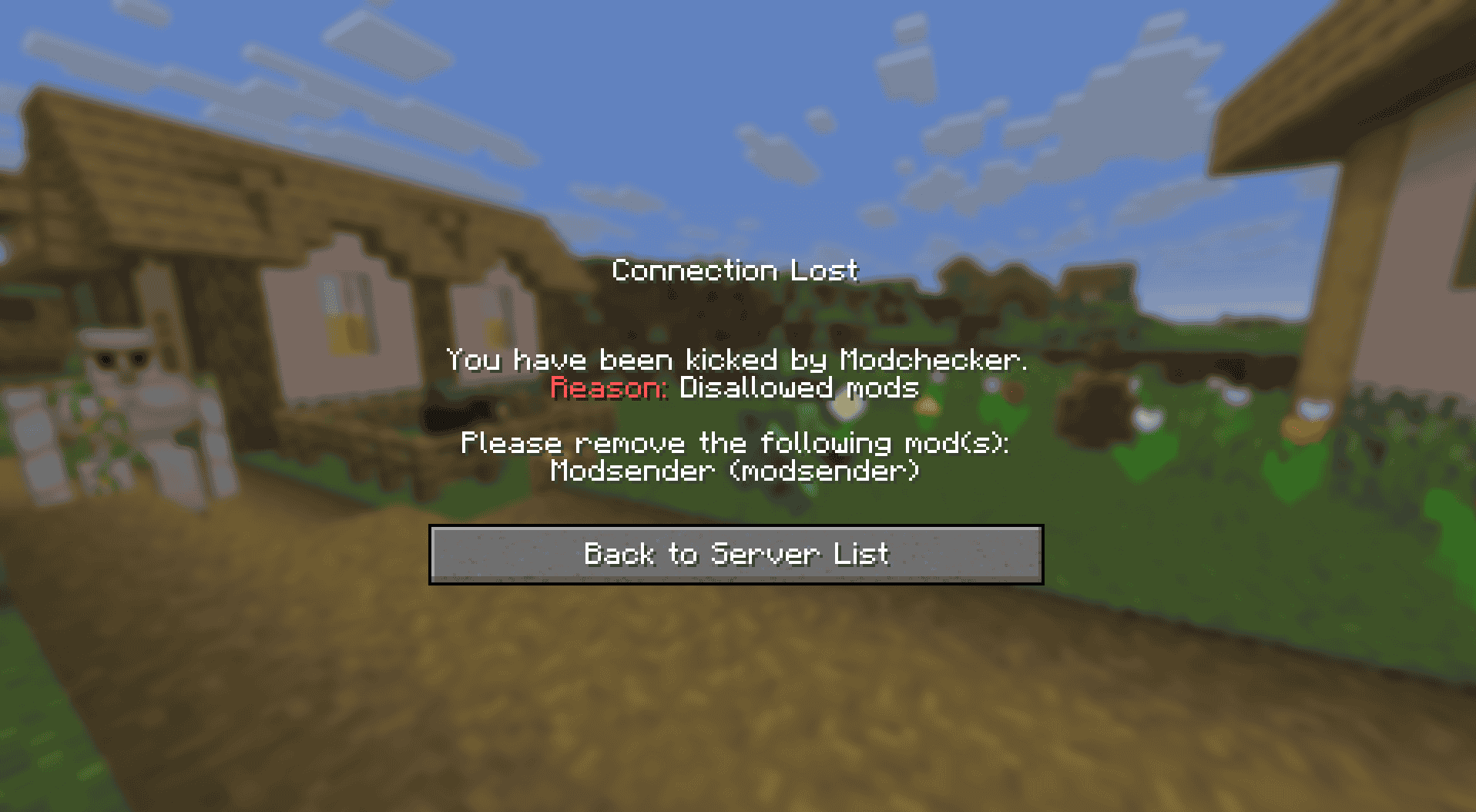 ModChecker found disallowed mods