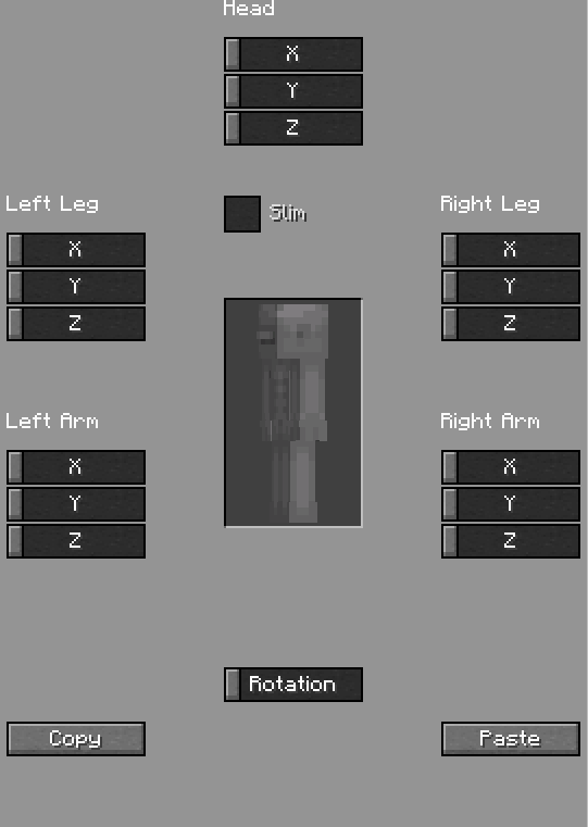 A UI to pose statues