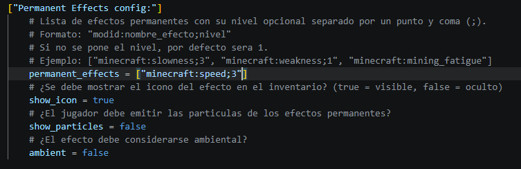 Config file screenshot.