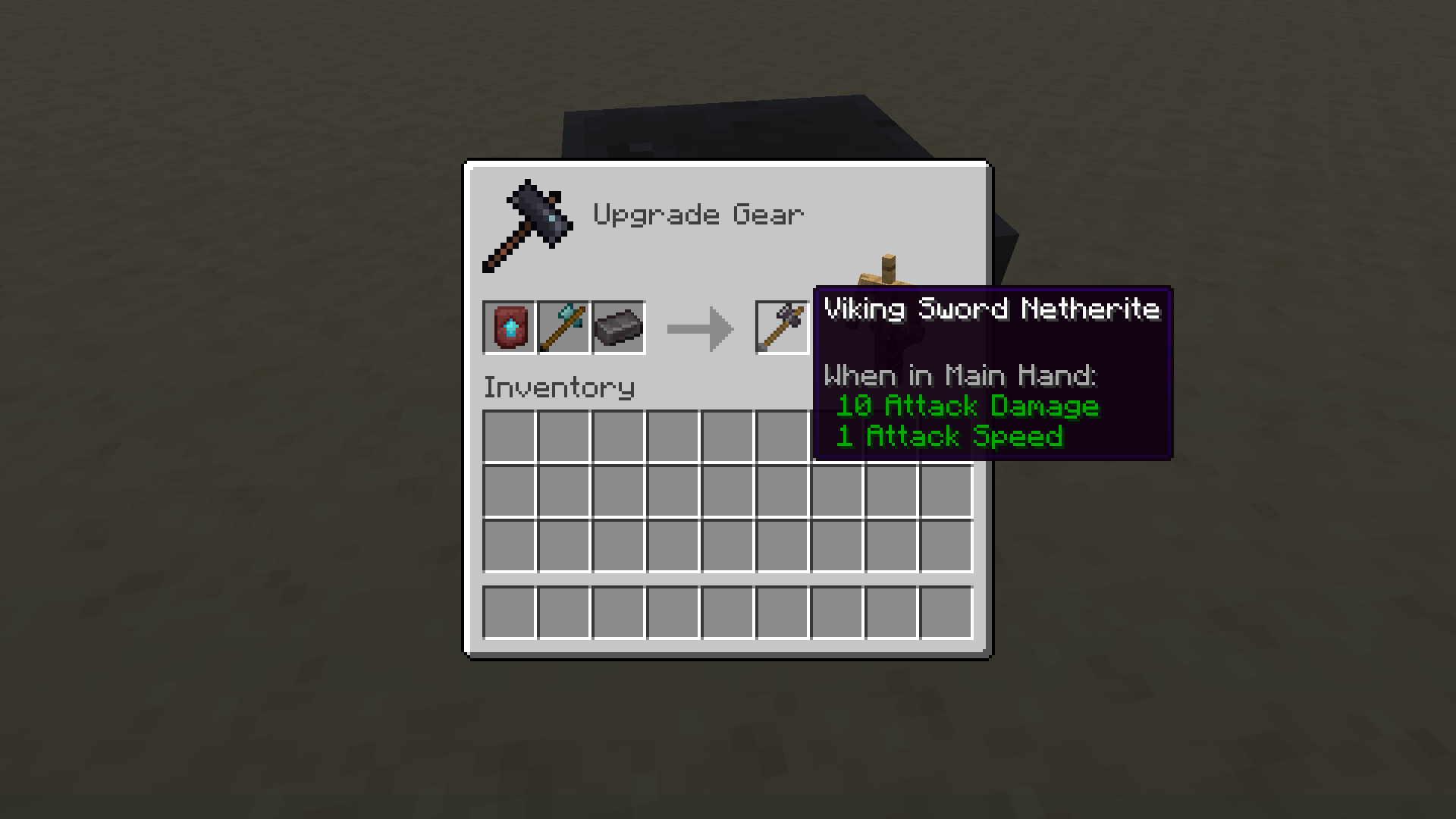 crafting Viking axe netherite