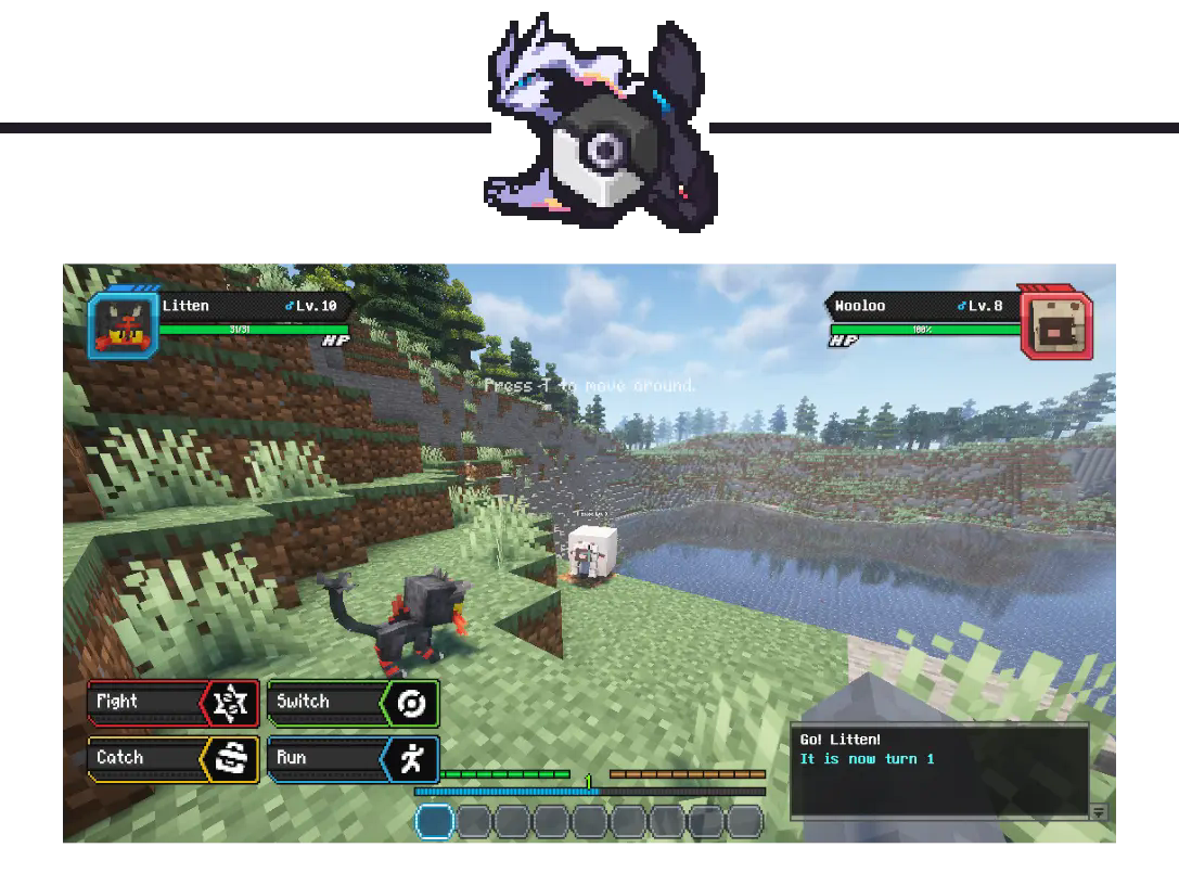 Battle HUD and hotbar UI