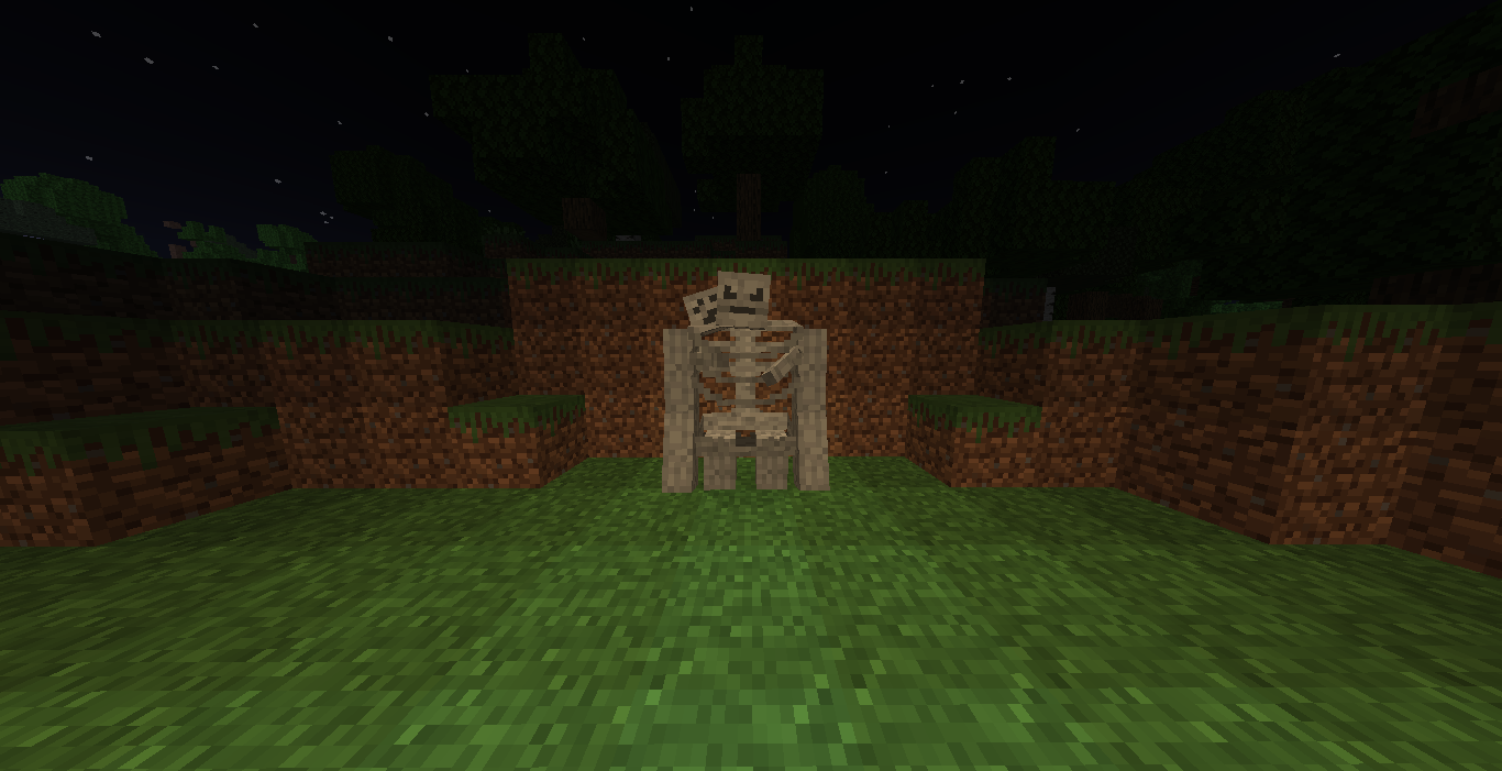 The Bone Golem at night