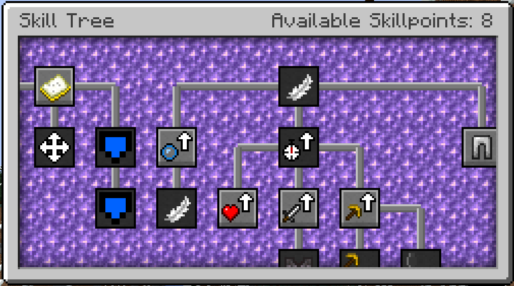 A picture of a skilltree which consists of multiple nodes conected with each other.
