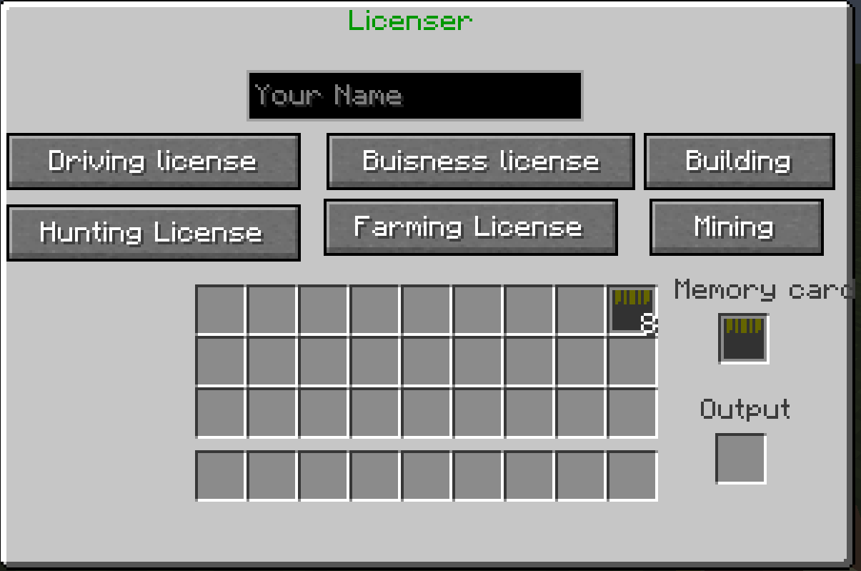 The licenser gui