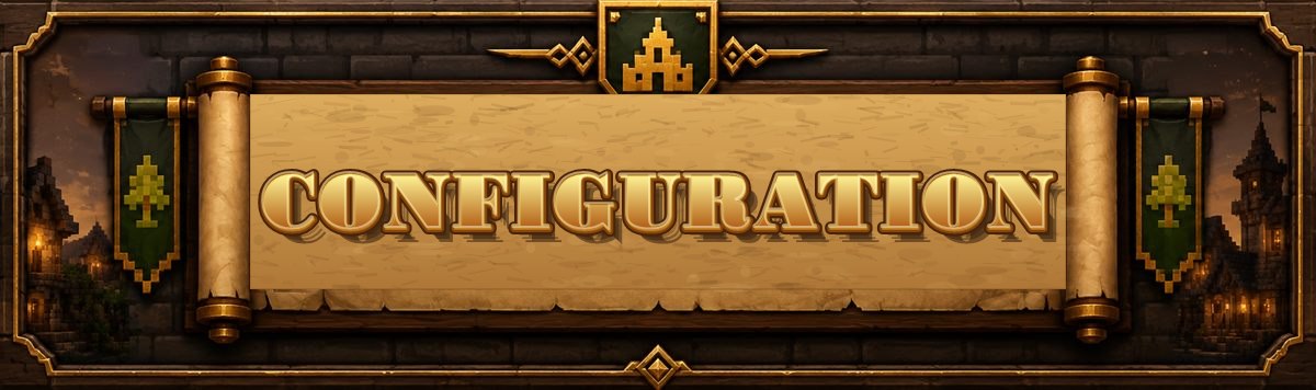Towny-Themed Banner with the Text "CONFIGURATION".
