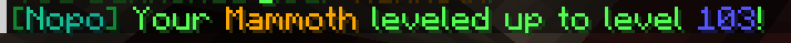 Message when the overflow level levels up