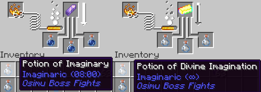 Imaginary and divine imaginary potion recipes