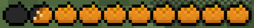 Close up of the pumpkin hunger bar sprites