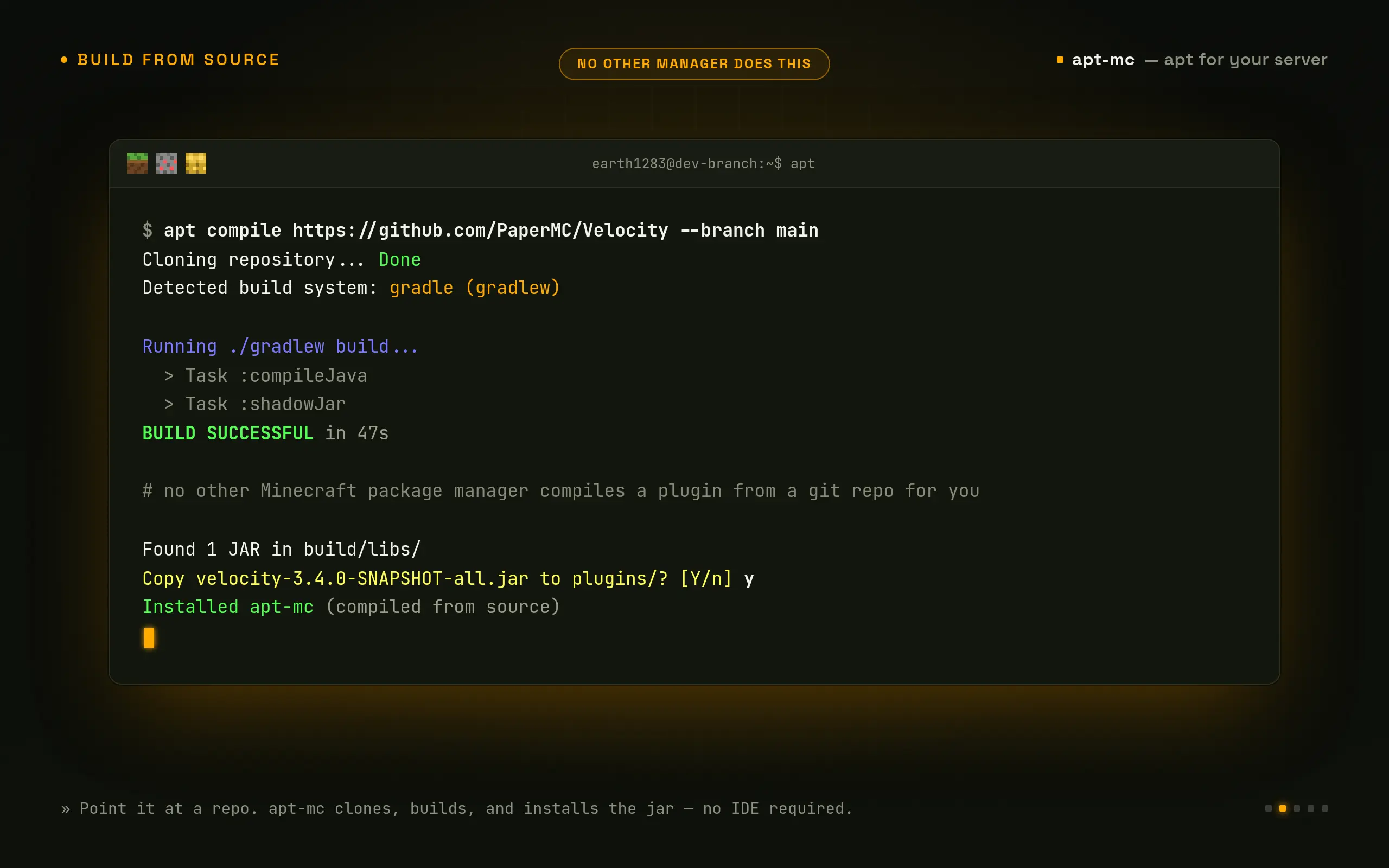 Compile anything with apt compile