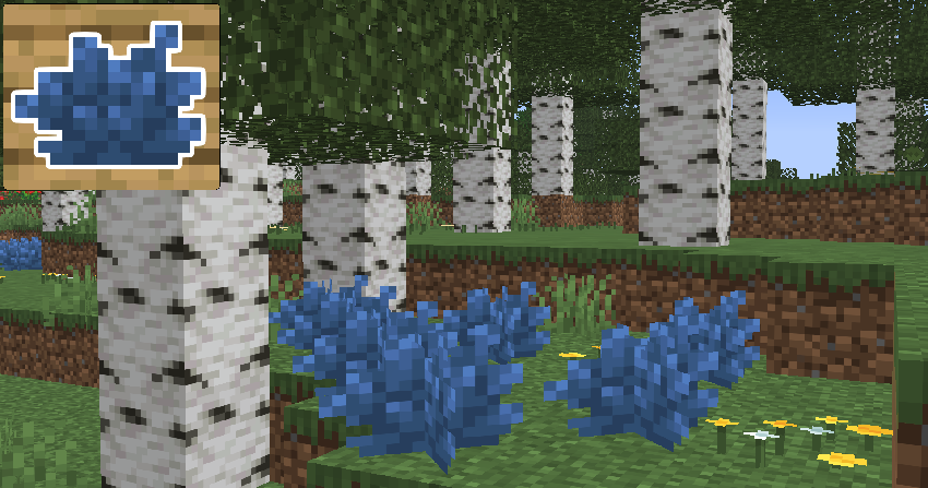 Light Blue Bush - Found in Birch Forest