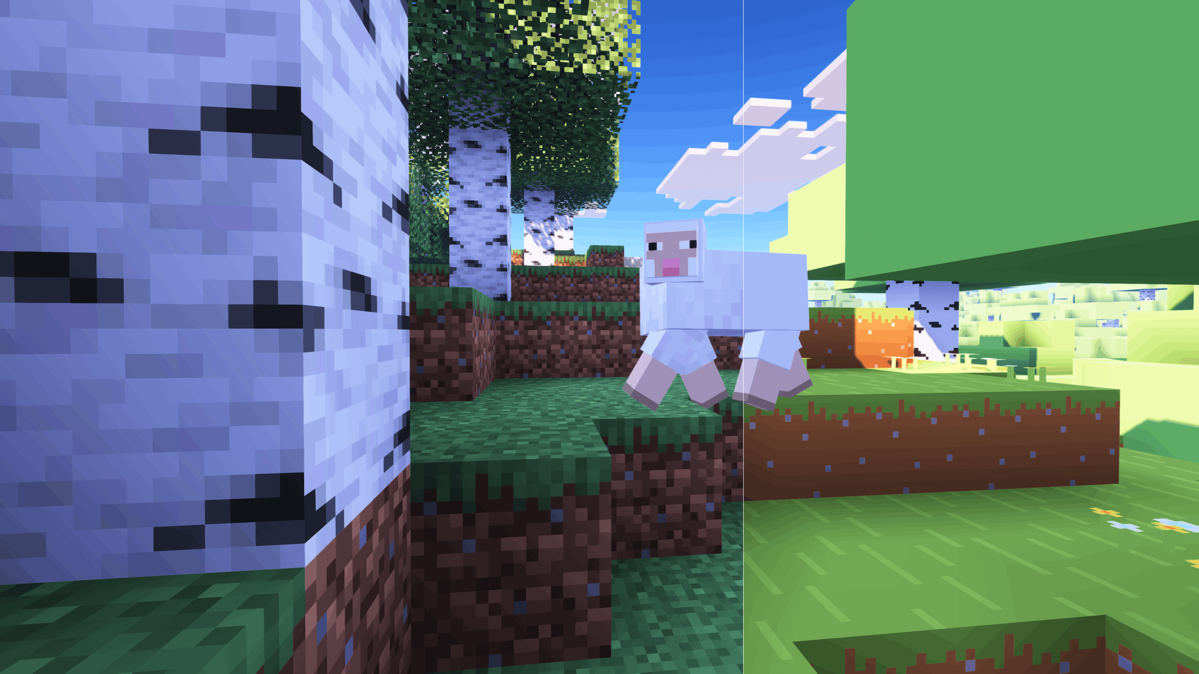 Left side of pic is vanilla, right side is Bare Bones