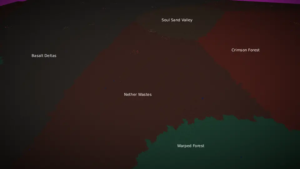 Nether Biomes using CTM, on the Nether Roof