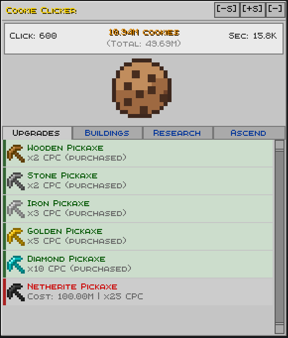 Cookie that can be clicked. UI WIDGET