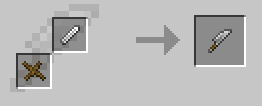 A screenshot of a kitchen knife being crafted. It is made using a Small Blade and a Tool Binding.