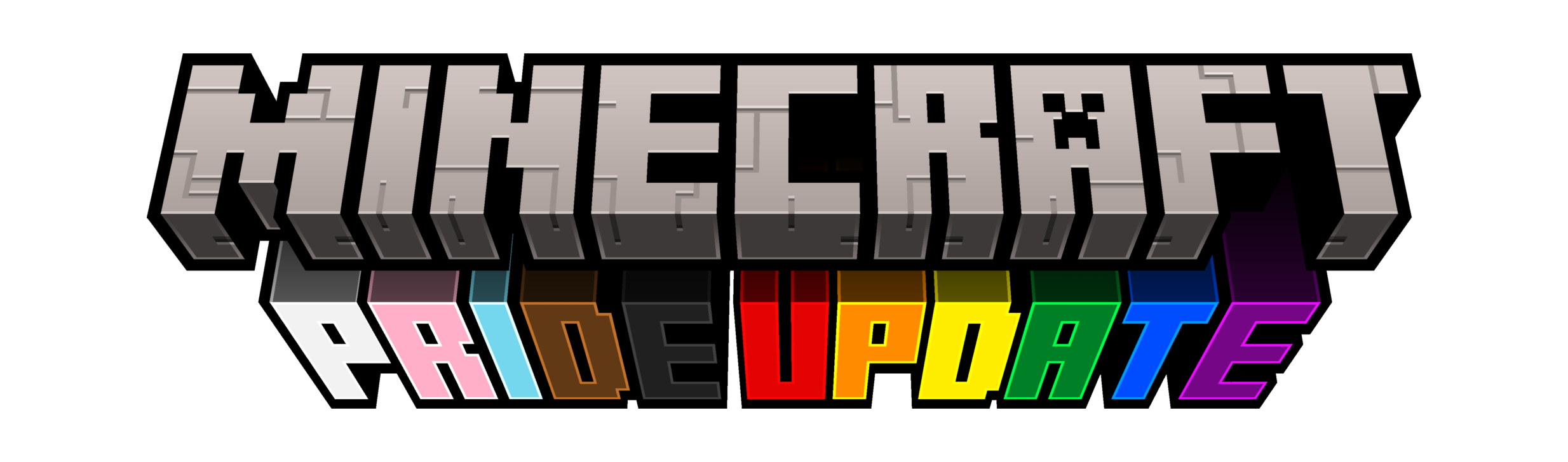 Minecraft Pride Update Title / Header