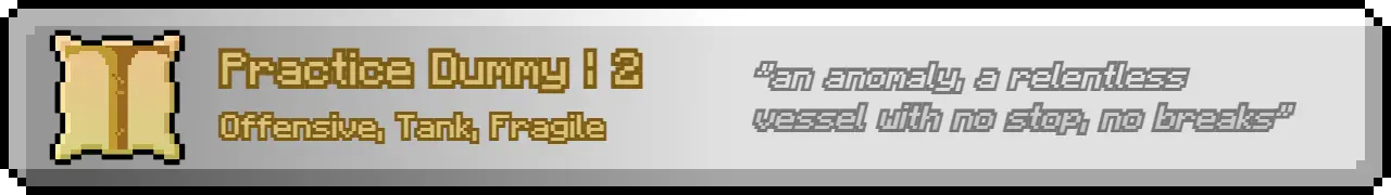 Practice Dummy Title